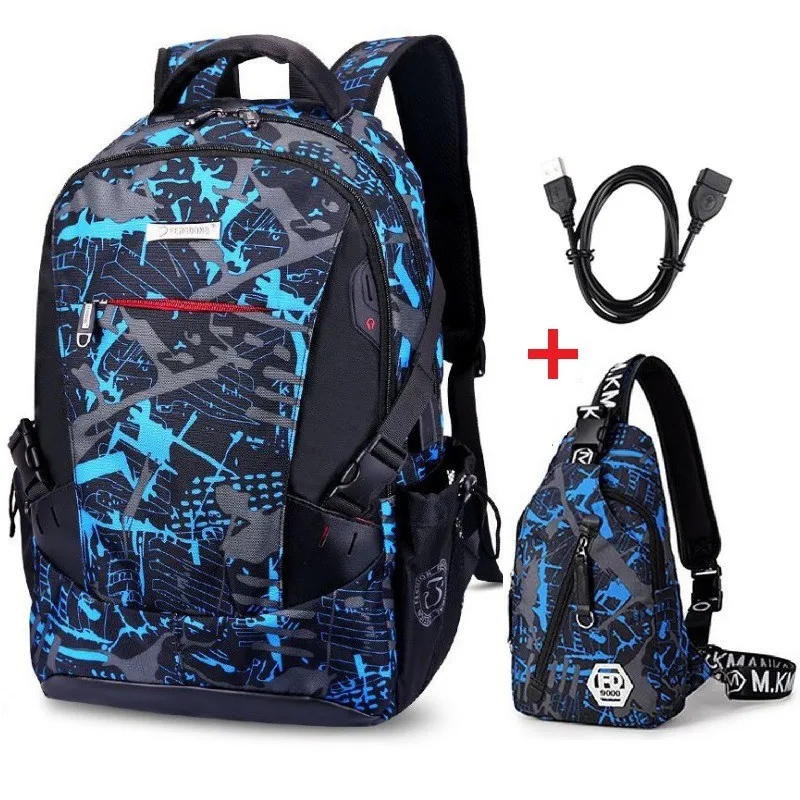Модный нейлоновый рюкзак с геометрическими узорами mochilas universit rias USB, маленькая дорожная сумка, рюкзак для ноутбука, школьная сумка, школьная сумка - Цвет: Set 9