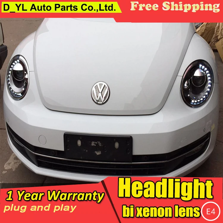D_YL автомобильный Стайлинг для VW Beetle фары 2014 2015 светодиодные DRL Биксеноновые линзы