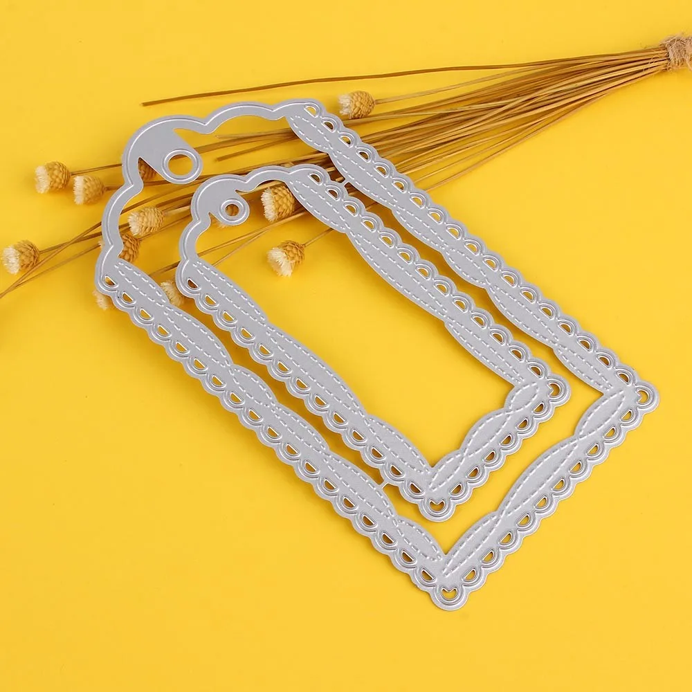 Подарочный тег металлические режущие штампы трафареты для DIY бумажные карточки