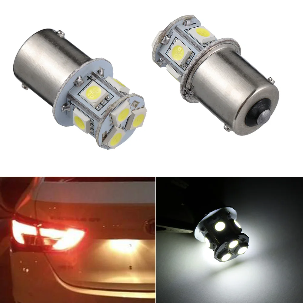 2 шт. 12 В BA15S R5W 1156 5050 8SMD светодиодный Автомобильный задний фонарь поворота лампа