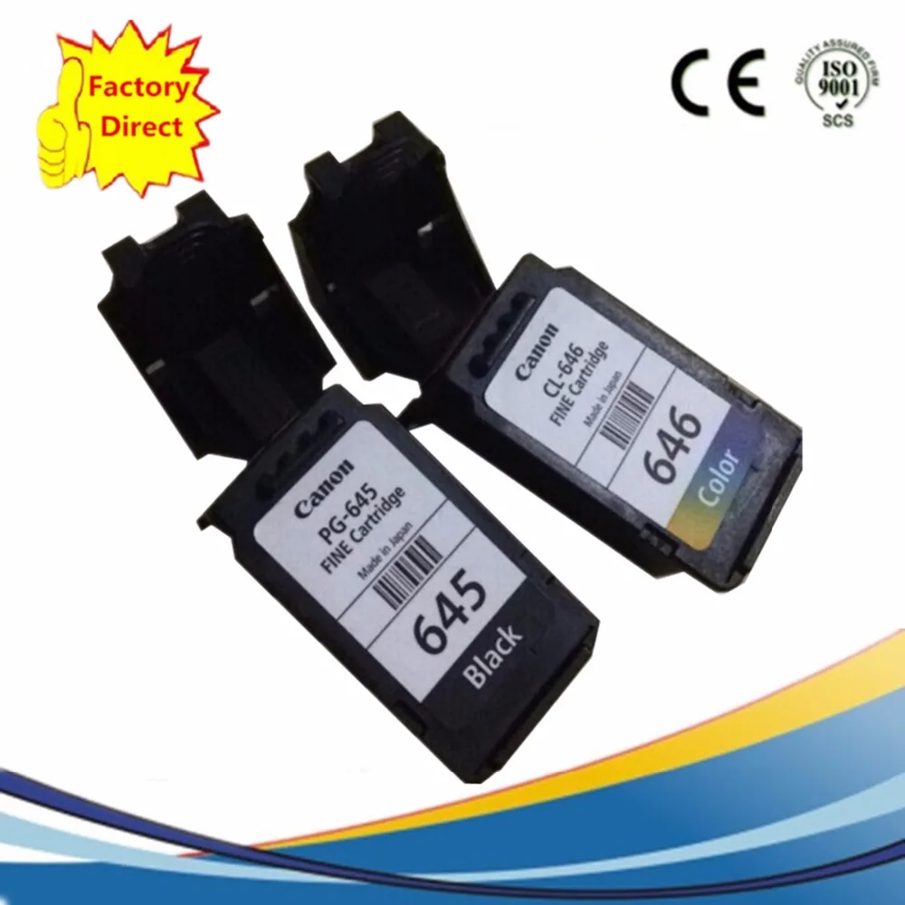 PG645XL PG 645XL Женская фотография CL 646XL восстановленные чернильные картриджи Pixma MG 2460