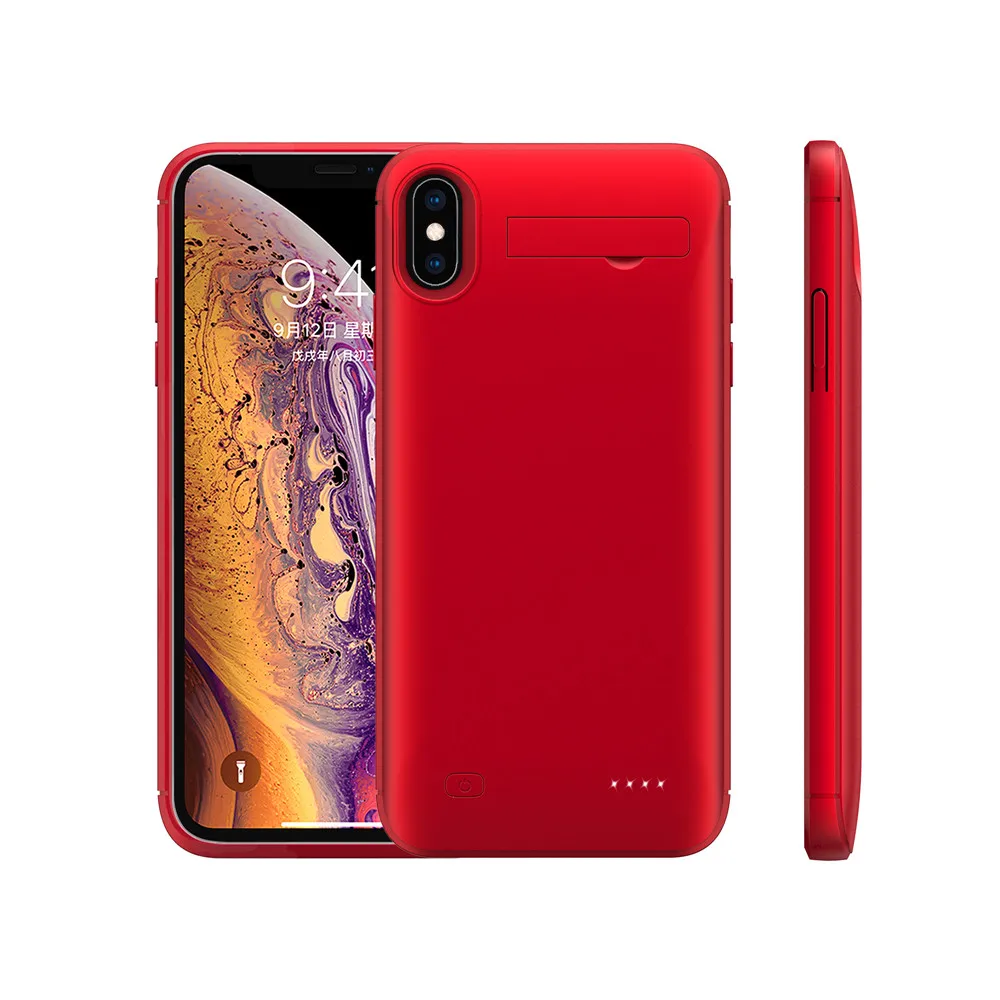 Портативный Ультратонкий чехол ZKFYS с быстрой зарядкой на 6200 мАч для iPhone X XS