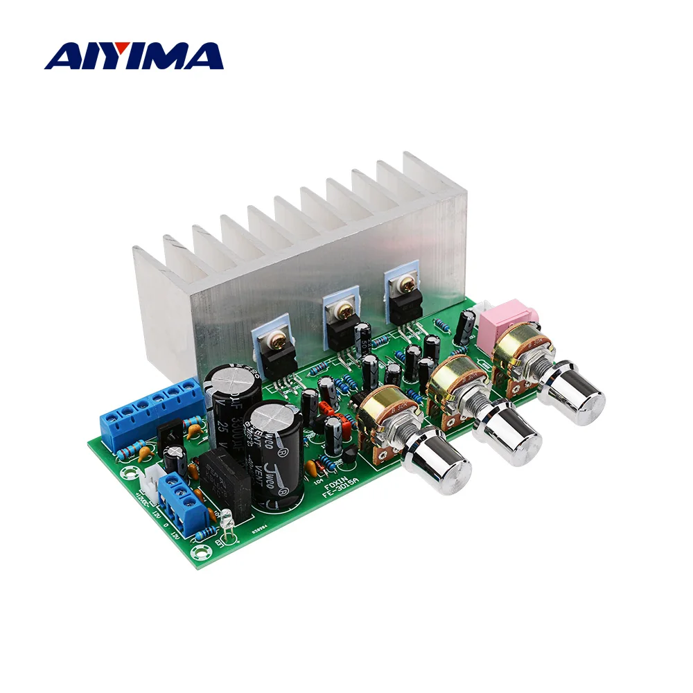 Усилитель звука AIYIMA 2 1 звуковая плата сабвуфера 18Wx2 + 32 Вт TDA2050 TDA2030A усилитель для