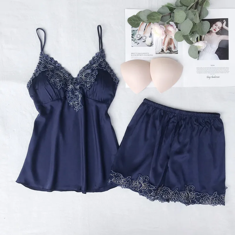 blue set Fiklyc нижнее белье Мягкие Сексуальные Женские Подтяжки пижамы наборы мода Новое поступление Лето Без Рукавов ночное белье наборы для женщин - Цвет: blue set