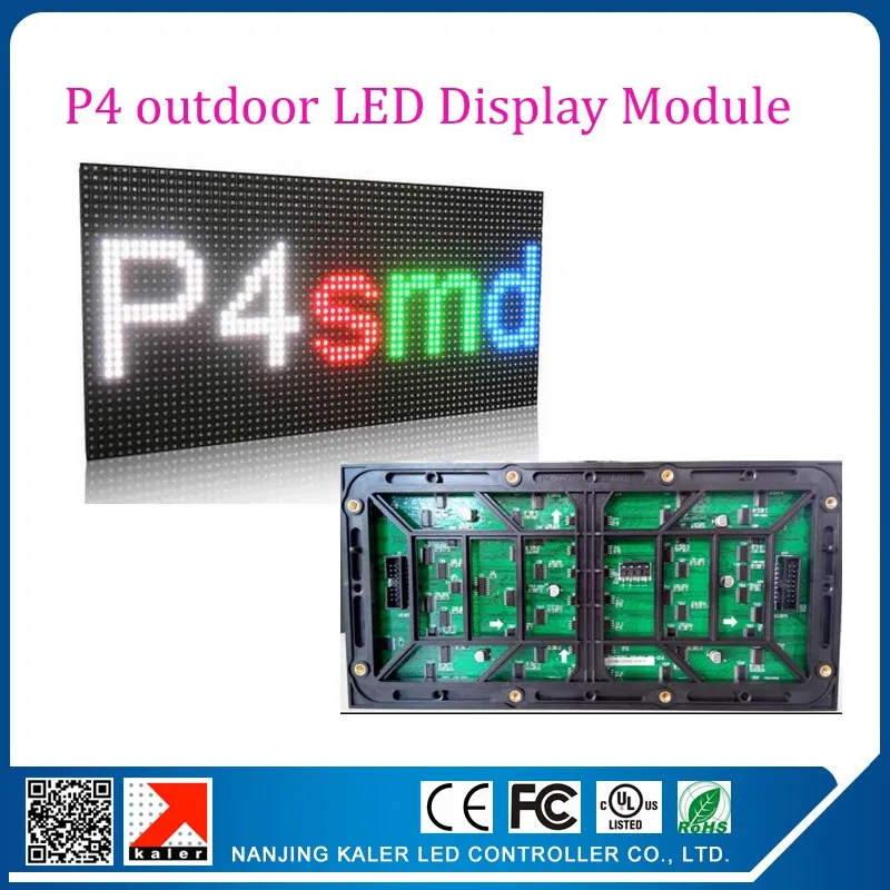 Koop 100 Stks/partij P4 Outdoor Full Color Led Display Module, SMD 3 In 1 RGB LED Unit Panel Voor Grote Led-scherm Video Muur