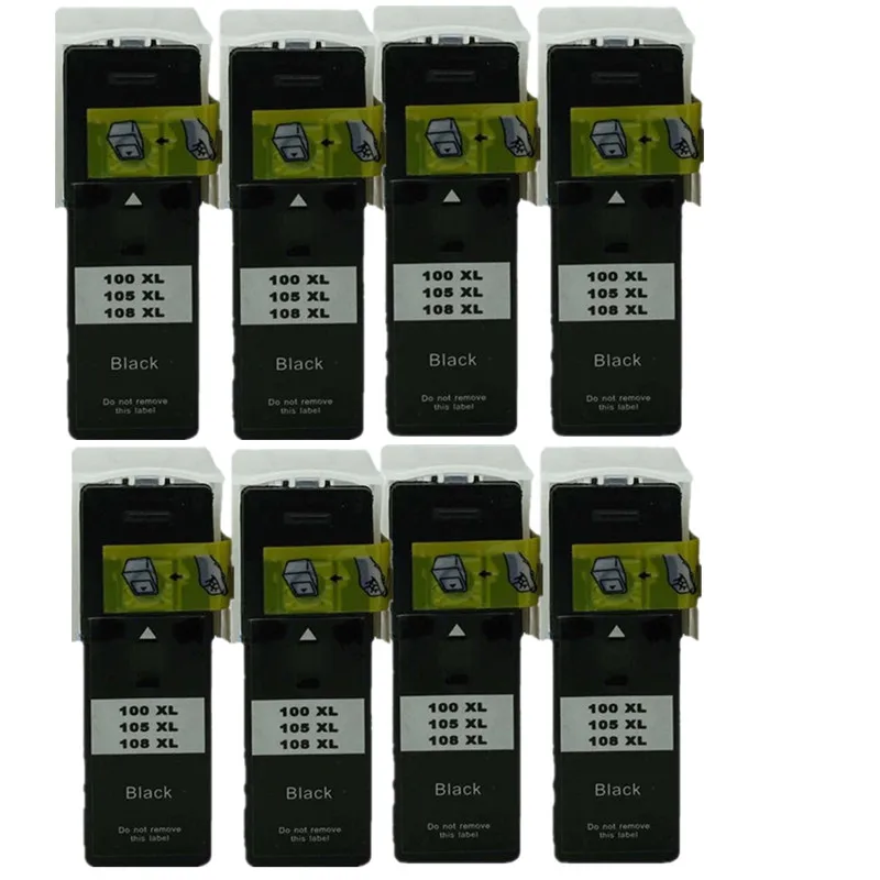 Замена чернильных картриджей для Lexmark 100 100XL LM100/105/108 S301 S302 S305 S405 S409 S505 S605 S308 S408 S508 S608 S815 - Цвет: 8 Black