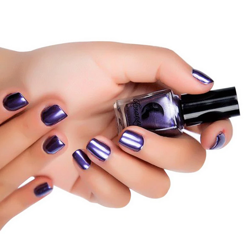 6 мл Гель лак для ногтей маникюр Дизайн металлик нержавеющая сталь цветной