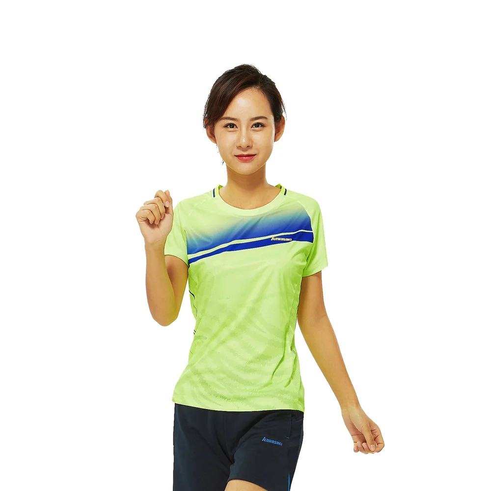 Бренд KAWASAKI рубашки для бадминтона женщин профессиональные теннисные футболки