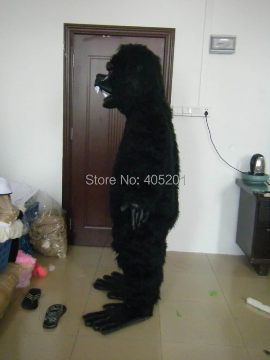 Новинка 2014 Ростовая фигура черные длинные плюшевые костюмы талисмана