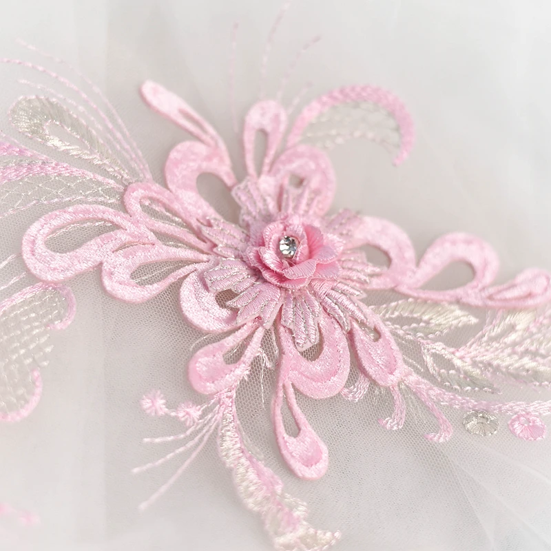 1 шт. сделай сам бисер блестки 3D вышивка кружевная ткань ручная работа аксессуары