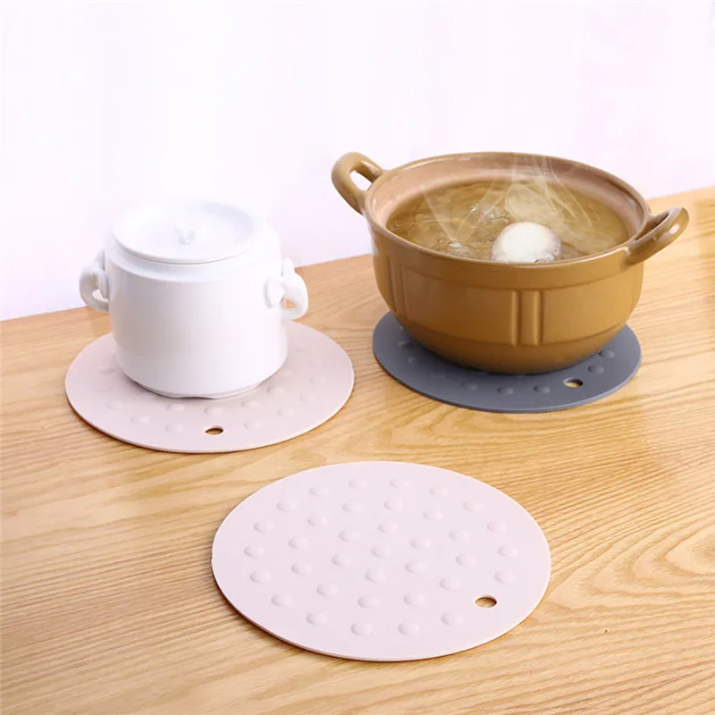 1 шт. Круглый Силиконовый изоляционный коврик для кастрюль кухонный антигорячий
