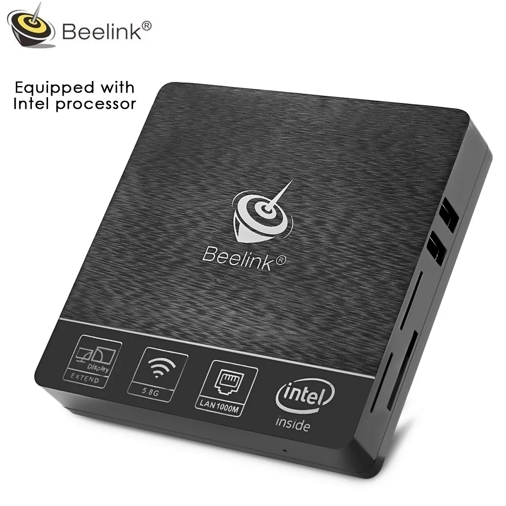 Beelink BT3 Pro Mini PC 4 + 64 GB Intel Atom X5 Z8350 2 4/5 8 ГГц двухдиапазонный Wi Fi Bluetooth 0 Ethernet 1000 Мбит/с ЕС