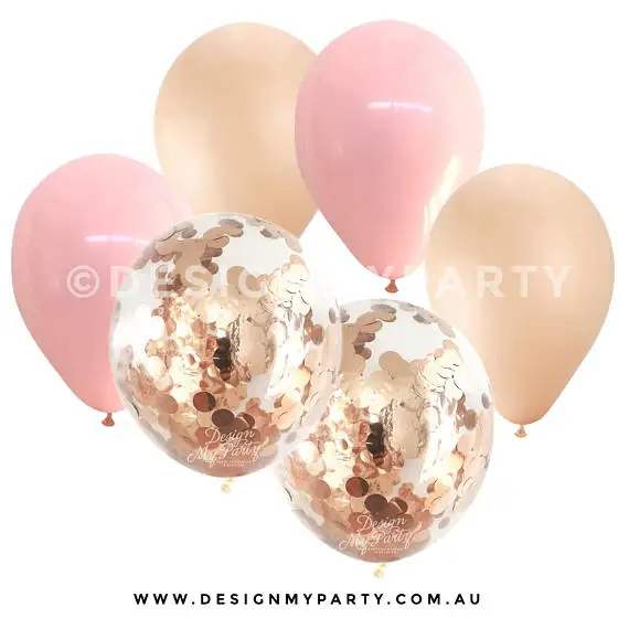 pink rose gold 6 шт./лот, 12 дюймов, цвета шампанского, золото, розовое золото, латексные шары, розовое золото, конфетти, для свадьбы, дня рождения, вечеринки, Декор, гелиевые поставки - Цвет: pink rose gold