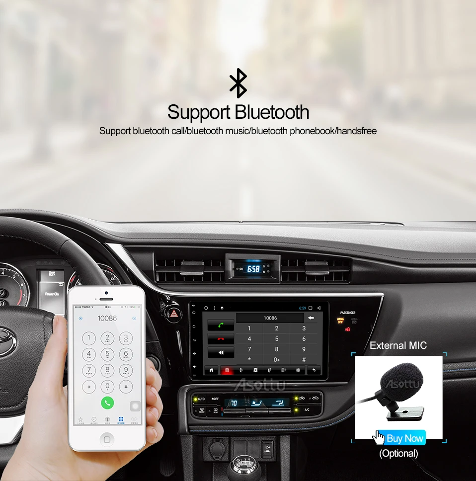 Asottu DSP android 9,0 px30 автомобильный DVD для Toyota Corolla Auris Fortuner Estima vios Innova gps навигация