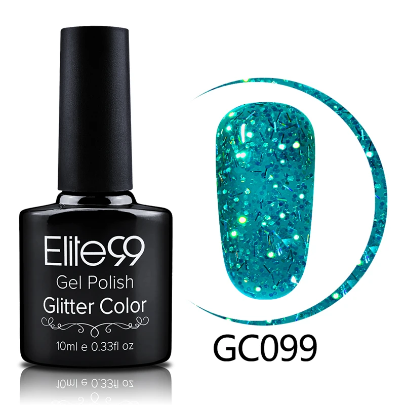 Elite99 10mlBling Блестящий Гель-лак для ногтей легкий замачиваемый Алмазный Гель-лак для ногтей отверждение Светодиодная лампа машина длительный лак для ногтей - Цвет: R-GC099