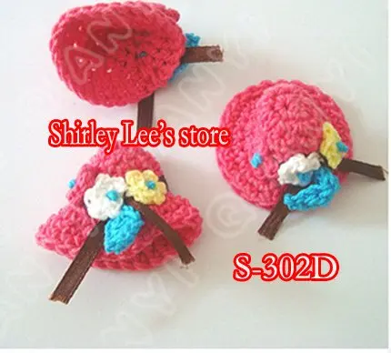 

Wholesale --600 X (3.5x4.5cm)SUPER CUTE Handmade Crochet Mini Hat in Red/Dark Blue/Purple, 3 COLORS