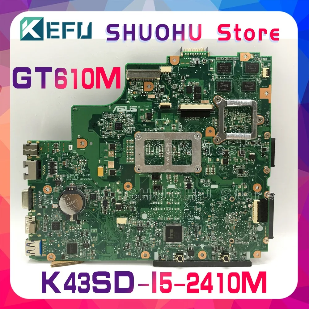 KEFU для ASUS K43SD A43S REV5.0 GT610M HM65 материнская плата ноутбука протестированная на 100%