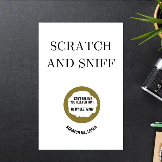 Индивидуальное Имя предложение для шафера карты царапин Забавный набор карт