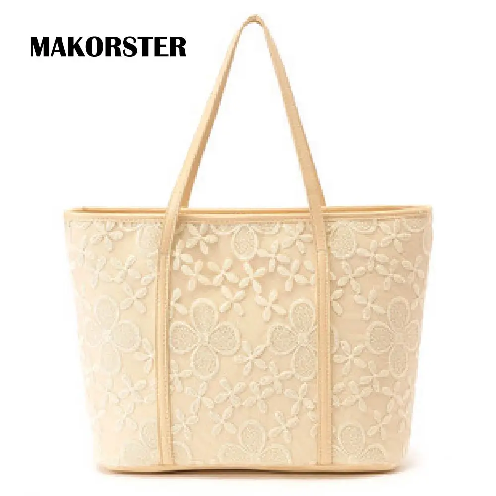 Makorster цветочный Сумки на плечо холст рук сумку дамы женский Tote Роскошные сумки