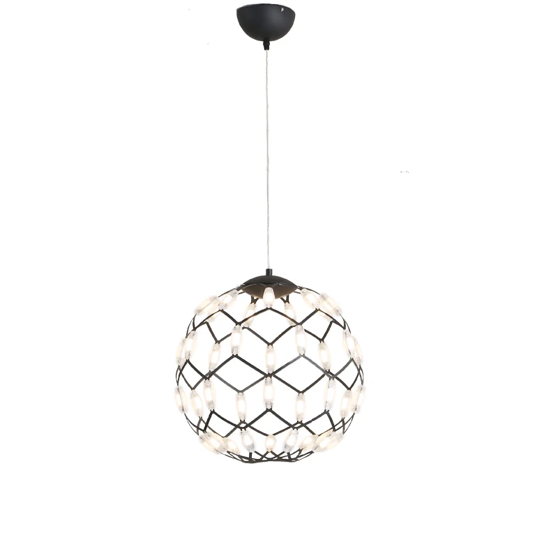 

Post Modern Creative Clear Glass Pendant Light Nordic Light Luxury Designer Simple Bedroom Living Room Iron Art Lighting Fixture