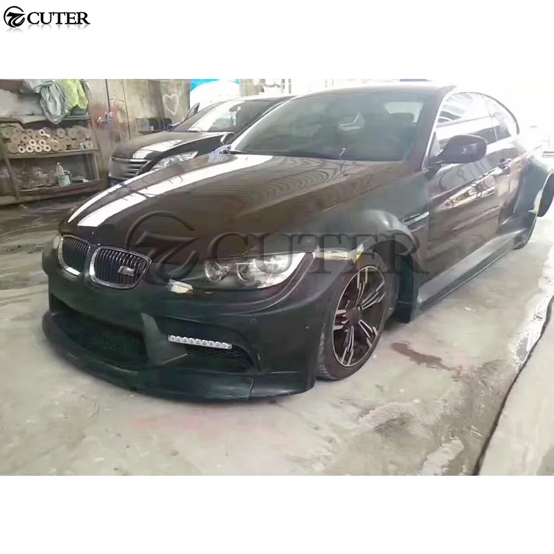 E92 E93 coupe FRP широкий Комплект кузова для автомобиля передний бампер задний боковые