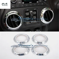 4pcs air conditioning vent decorative circle for 2007 2015 jeep wrangler jk abs high quality
