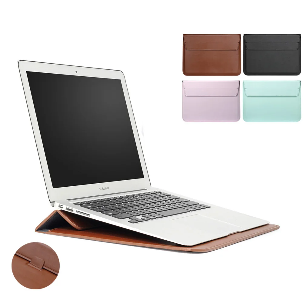 Чехол сумка из искусственной кожи для Macbook Air Pro Retina 11 12 13 15 чехол ноутбука Mac book 3