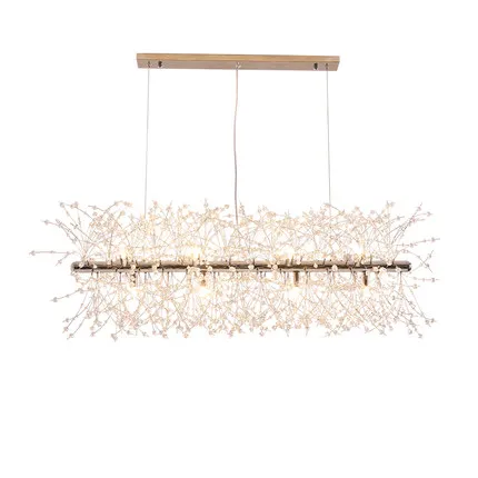 LED Modern Crystal Pendant Lights Fixture European Romantic Flower Dandelion Hanging Lamps Shopping Mall Hotel Dining Room Light | Лампы и