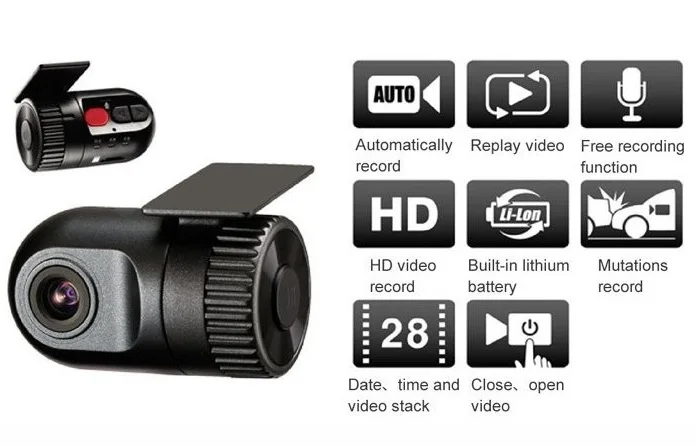 XYCING D168 Автомобильный видеорегистратор 1080P с углом обзора 140 градусов