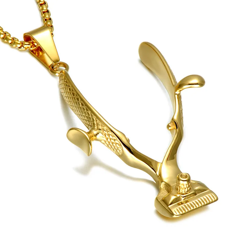 Ожерелье и подвески из нержавеющей стали в стиле хип хоп подвеска форме бритвы