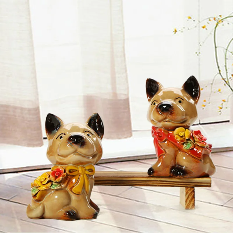 Керамические животные украшение на удачу 12 знаков зодиака Мультяшные лунные