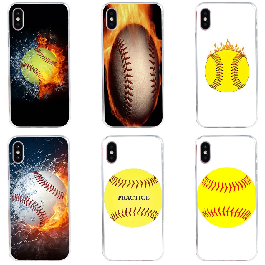 Чехол для телефона 98H Fire Yellow Softball мягкий силиконовый чехол из ТПУ iphone 5 5s se X XR XS