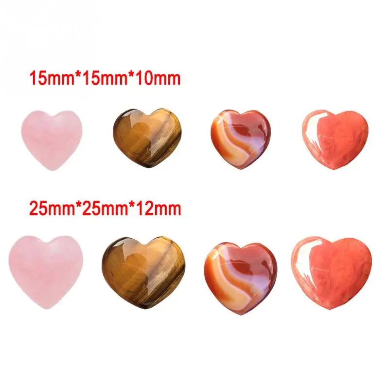 Гладкие драгоценные камни в форме сердца чакра Восстанавливающее Средство для