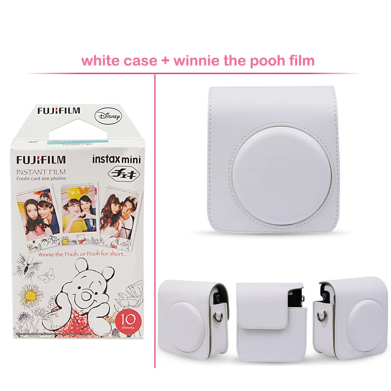 Geniune Fujifilm Instax Mini мгновенная цветная пленка с защитным чехлом для камеры из ПУ кожи