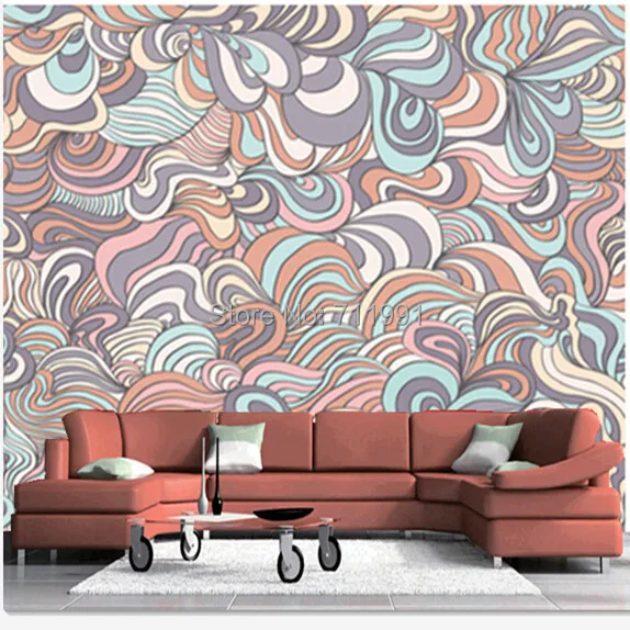 Бесплатная доставка пользовательский 3D передвижной узор в красочных пастельных