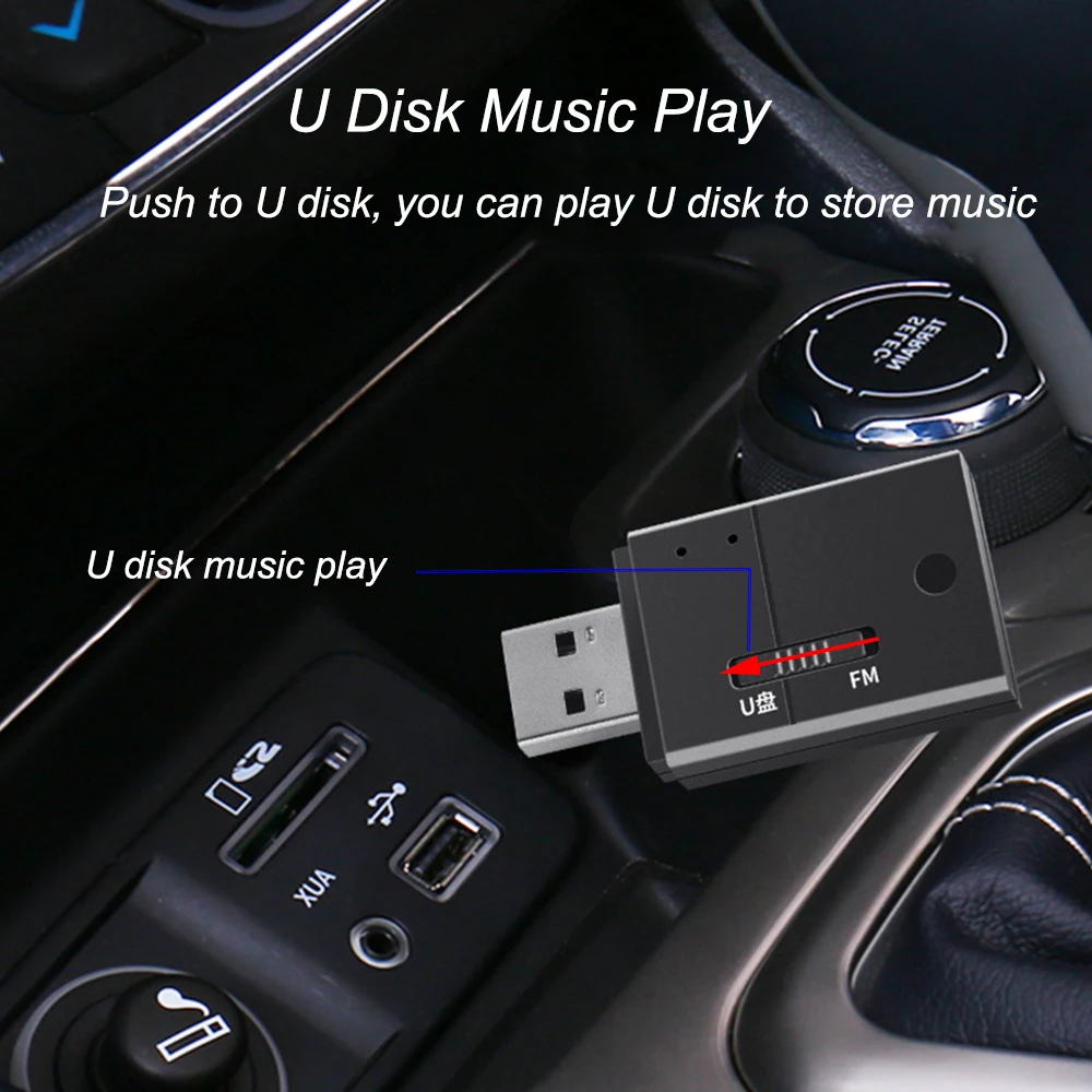 JINSERTA U диск Автомобильный Bluetooth 5,0 fm-приёмопередатчик громкой связи стерео MP3 музыкальный плеер автомобильный комплект с пультом дистанционного управления