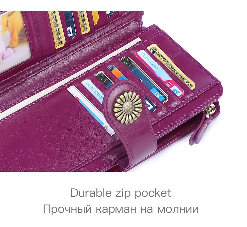 SENDEFN RFID хит, женский клатч, кожаный кошелек, Женский Длинный кошелек, Дамский кошелек на молнии, ремень, сумка для денег, кошелек для iPhone 7 5162-55
