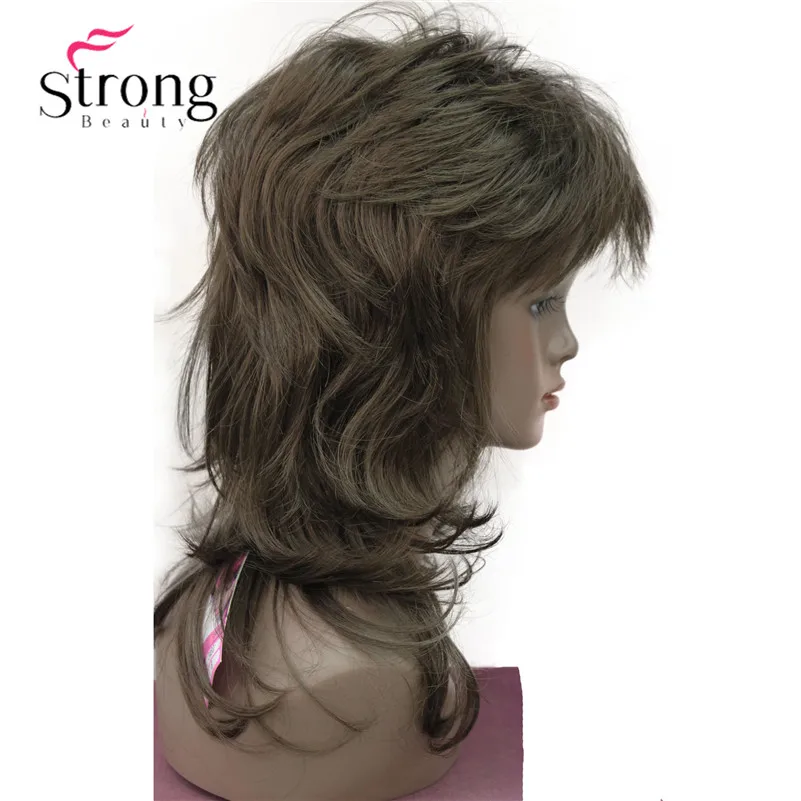 StrongBeauty женский слоистый парик из синтетических волос с темными корнями Омбре