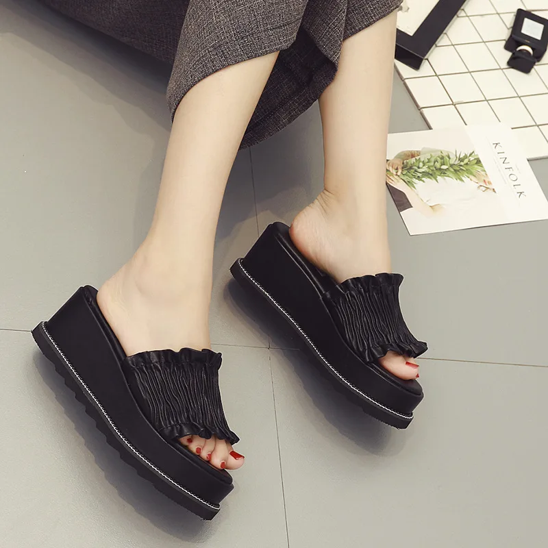 Сандалии женские на платформе модные тапочки удобная обувь лето 2017 | Обувь