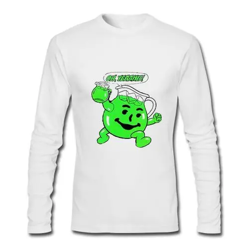 Новая Kool Aid Drink с длинным рукавом белая футболка Размер XS 2XL|Мужские футболки| |
