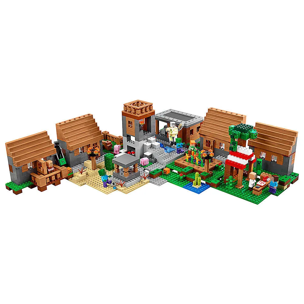 Строительные блоки совместимые Legoe Minecrafted села модель 21128 1673 шт. игрушки для детей