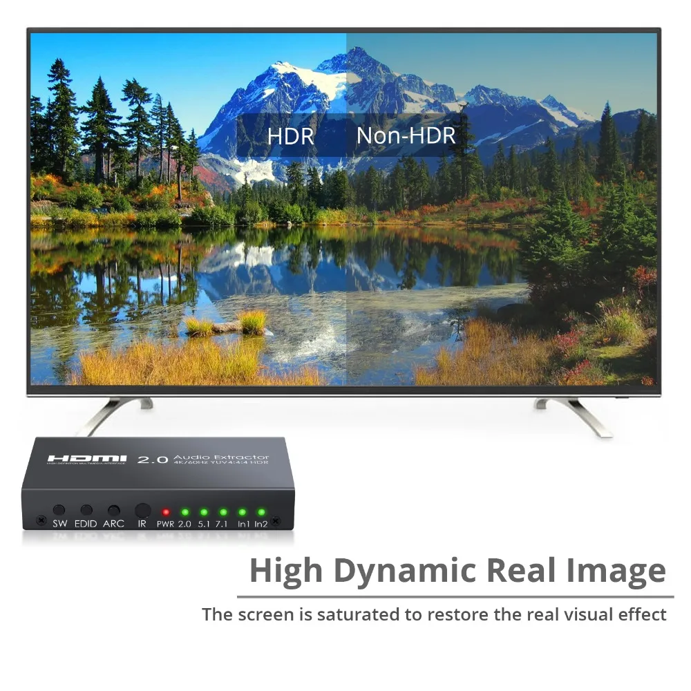 Proster преобразователь аудиосигнала HDMI 2x1 HDMI 2,0 переключатель с аудио экстрактором поддержка 4K@ 60Hz пульт дистанционного управления Blu-Ray плеер Xbox One