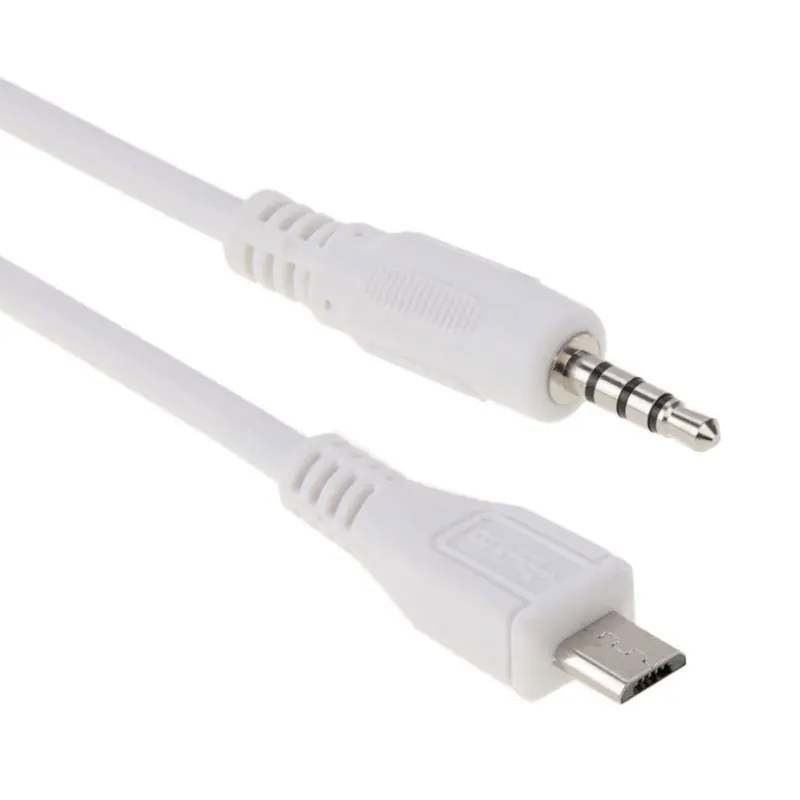Micro USB штекер стерео 3 5 мм автомобильный AUX Выход 50 см кабель для Samsung Huawei