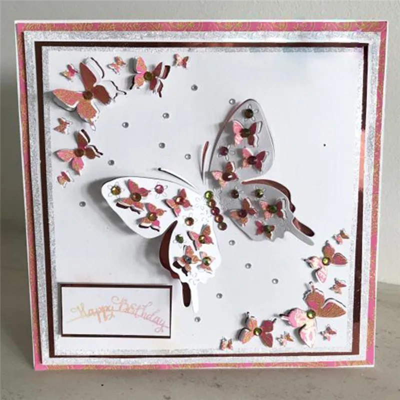 Рамка штампы цветок с металлической бабочкой режущие Новый 2019 ремесло высечки