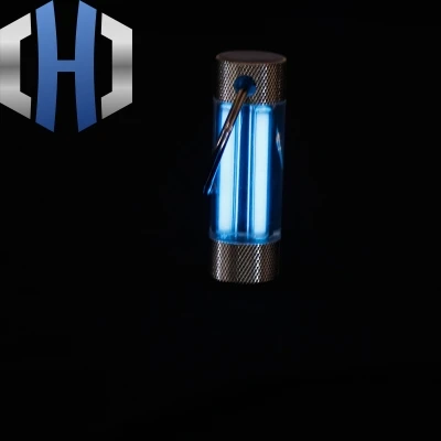 B blue Кольцо для ключей с Тритиевой трубкой, двойное кольцо для ключей с Тритиевой трубкой, самоосвещающаяся флуоресцентная палочка, светильник, EDC - Цвет: B blue
