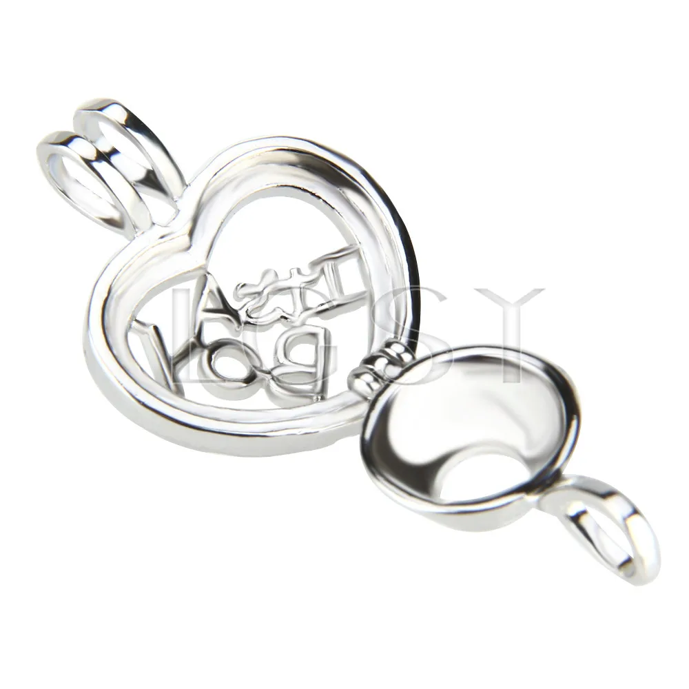 Charming Women It's a boy Locket Necklace Pendant Silver Plated Cage 5pcs | Украшения и аксессуары