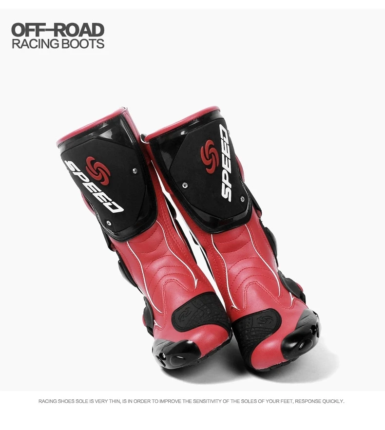 PRO-BIKER SPEED BIKERS мотоциклетные ботинки для мотогонок, мотокросса, внедорожника, мотоциклетная обувь, черный/белый/красный, размер 40/41/42/43/44/45