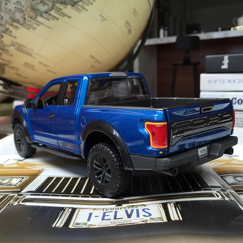 Fine Edition 1/24 специальная металлическая модель эвакуатора Ford F150 Raptor Skin Suv Настольный дисплей Коллекция Модель