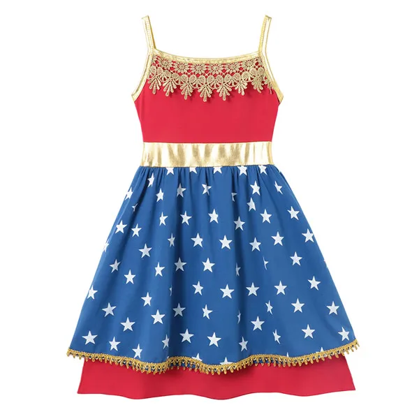 Wonder Dress Платье для маленьких девочек с изображением Микки Мауса; детские маскарадные костюмы Ариэль; летнее платье принцессы Белоснежки для маленьких девочек; костюмы Белль - Цвет: Wonder Dress