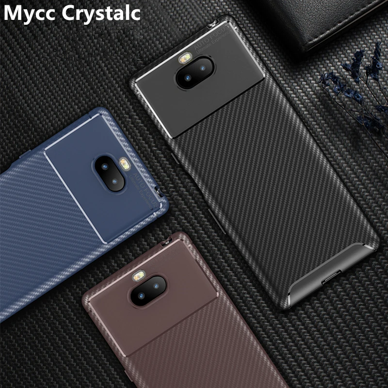 Чехол из углеродного волокна для Sony Xperia 10 I3113 I3123 I4113 I4193 защитный противоударный